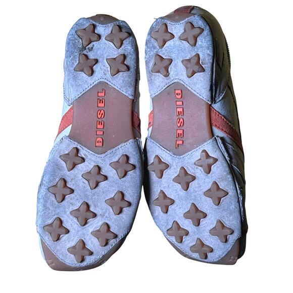 Diesel Rollie Low Top‎ Sneakers Women's US 6.5 Tan Orange Leather Rubber Sole - Picture 9 of 10
